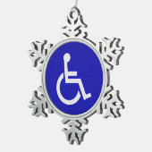 Ornement Flocon De Neige Handicapés handicapés (Vue impression)