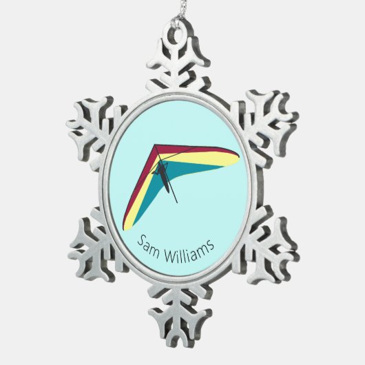 Ornement Flocon De Neige Hang Gliding (Vue impression)