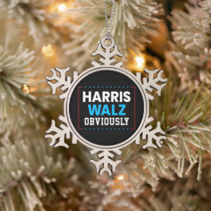 Ornement Flocon De Neige Harris Walz Évidemment