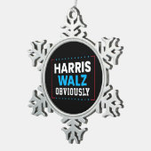 Ornement Flocon De Neige Harris Walz Évidemment (Vue impression)