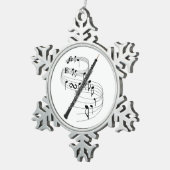 Ornement Flocon De Neige Hautbois (Vue impression)