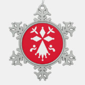 Ornement Flocon De Neige Hermine de Bretagne (Devant)