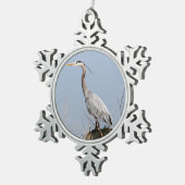 Ornement Flocon De Neige Héron bleu (Vue impression)