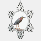 Ornement Flocon De Neige Heron vert (Vue impression)