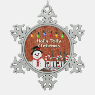 Ornement Flocon De Neige Holly Jolly Snowman