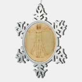 Ornement Flocon De Neige Homme vitruvien par Leonardo Da Vinci (Vue impression)