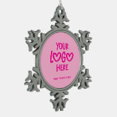 Ornement Flocon De Neige Hot Pink Business Logo Site (Gauche)