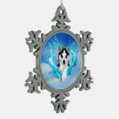 Ornement Flocon De Neige Huskype bleu clair Rüde love forever (Gauche)