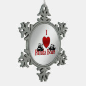 Ornement Flocon De Neige I Heart Panda Bears (Gauche)