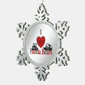 Ornement Flocon De Neige I Heart Panda Bears (Vue impression)