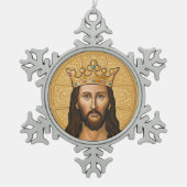 Ornement Flocon De Neige Icône du Christ (Devant)