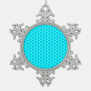 Ornement Flocon De Neige Icy Aqua et Blue Snowflake Motif