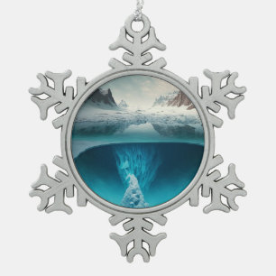 Ornement Flocon De Neige Icy Mountain View