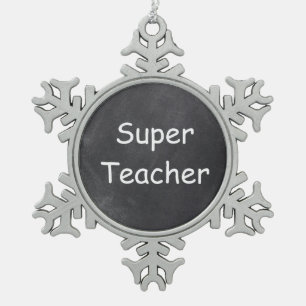 Ornement Flocon De Neige Idée cadeau de design de tableau noir pour super e