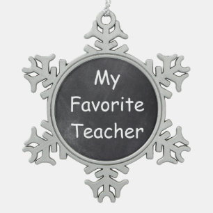 Ornement Flocon De Neige Idée cadeau design tableau noir Enseignant préféré
