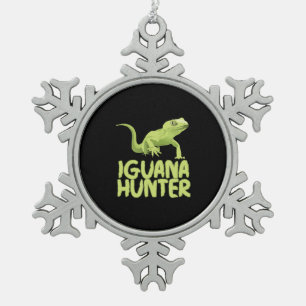 Ornement Flocon De Neige Iguana Hunter - Amusant Iguana Reptile animal
