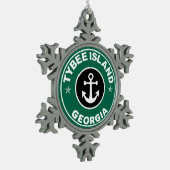 Ornement Flocon De Neige Île Tybee Géorgie (Gauche)