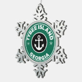 Ornement Flocon De Neige Île Tybee Géorgie (Vue impression)