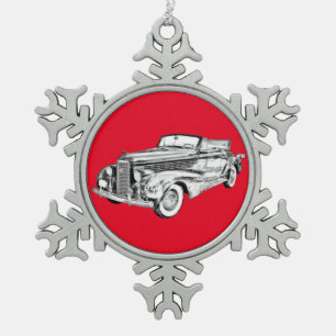 Ornement Flocon De Neige Illustration convertible Cadillac Lasalle 1938