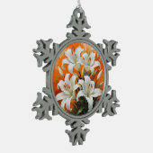 Ornement Flocon De Neige Illustration des lis blancs (Gauche)