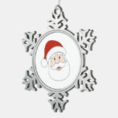 Ornement Flocon De Neige Illustration du père noël (Vue impression)