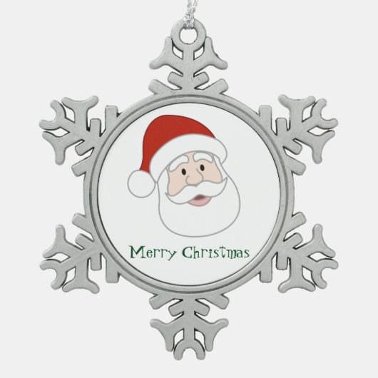 Ornement Flocon De Neige Illustration et texte du père noël (Devant)