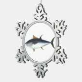 Ornement Flocon De Neige Illustration thon rouge (Vue impression)