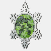 Ornement Flocon De Neige Impression botanique verte Ivy (Vue impression)