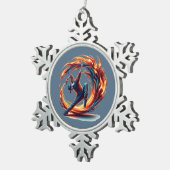 Ornement Flocon De Neige Incendie De Rue Avec Énergie Urbaine (Vue impression)