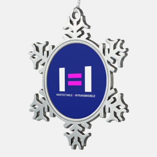 Ornement Flocon De Neige Indétectable es igual a Intransmisible VIH (Vue impression)