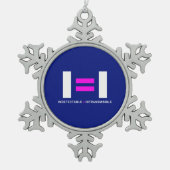 Ornement Flocon De Neige Indétectable es igual a Intransmisible VIH (Devant)