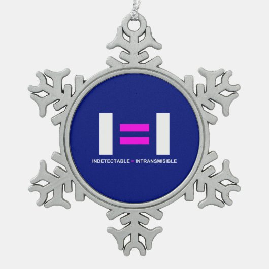 Ornement Flocon De Neige Indétectable es igual a Intransmisible VIH (Devant)