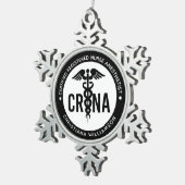 Ornement Flocon De Neige Infirmière anesthésiste certifiée CRNA personnalis (Vue impression)