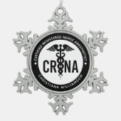 Ornement Flocon De Neige Infirmière anesthésiste certifiée CRNA personnalis (Devant)