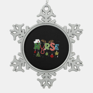 Ornement Flocon De Neige Infirmière Cadeau Noël