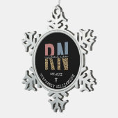 Ornement Flocon De Neige Infirmière inscrite à la RN personnalisée (Vue impression)