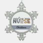 Ornement Flocon De Neige Infirmière ou infirmière de salle d'opération pers (Devant)