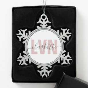 Ornement Flocon De Neige Infirmière professionnelle Chic LVN personnalisée