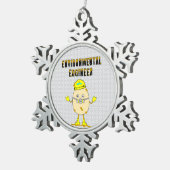 Ornement Flocon De Neige Ingénieur Eggineer de l'environnement (Vue impression)