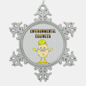 Ornement Flocon De Neige Ingénieur Eggineer de l'environnement (Devant)