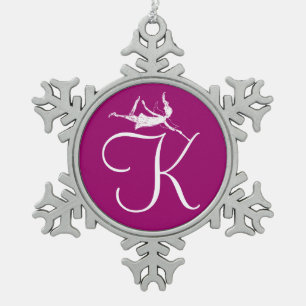 Ornement Flocon De Neige Initiale de fée d'art : K
