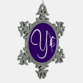 Ornement Flocon De Neige Initiale de fée d'art : Y (Gauche)
