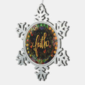 Ornement Flocon De Neige Inspiritisme "foi" (Vue impression)