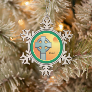 Ornement Flocon De Neige Irish Blessings Cross Personnalisé