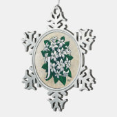 Ornement Flocon De Neige J pour le monogramme de fleur de jasmin (Vue impression)