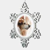 ORNEMENT FLOCON DE NEIGE JACK RUSSELL TERRIER CHIEN (Vue impression)