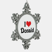 Ornement Flocon De Neige J'adore Donald (Gauche)