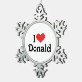 Ornement Flocon De Neige J'adore Donald (Vue impression)