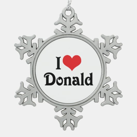 Ornement Flocon De Neige J'adore Donald (Devant)