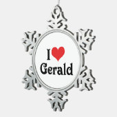 Ornement Flocon De Neige J'adore Gerald (Vue impression)